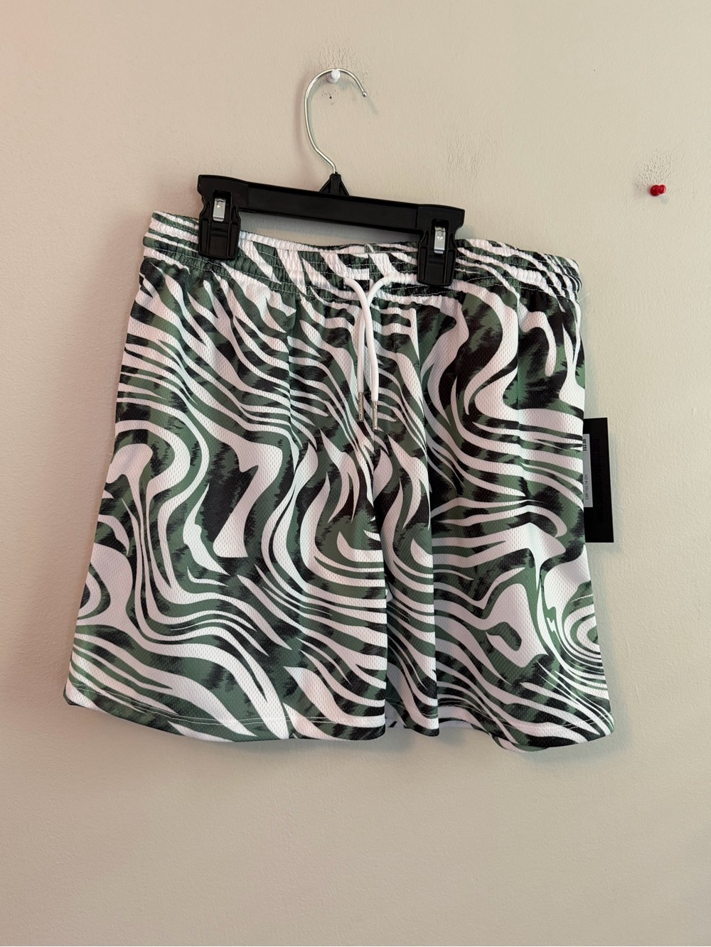 The Drip Shop Green Camo Swirl Shorts